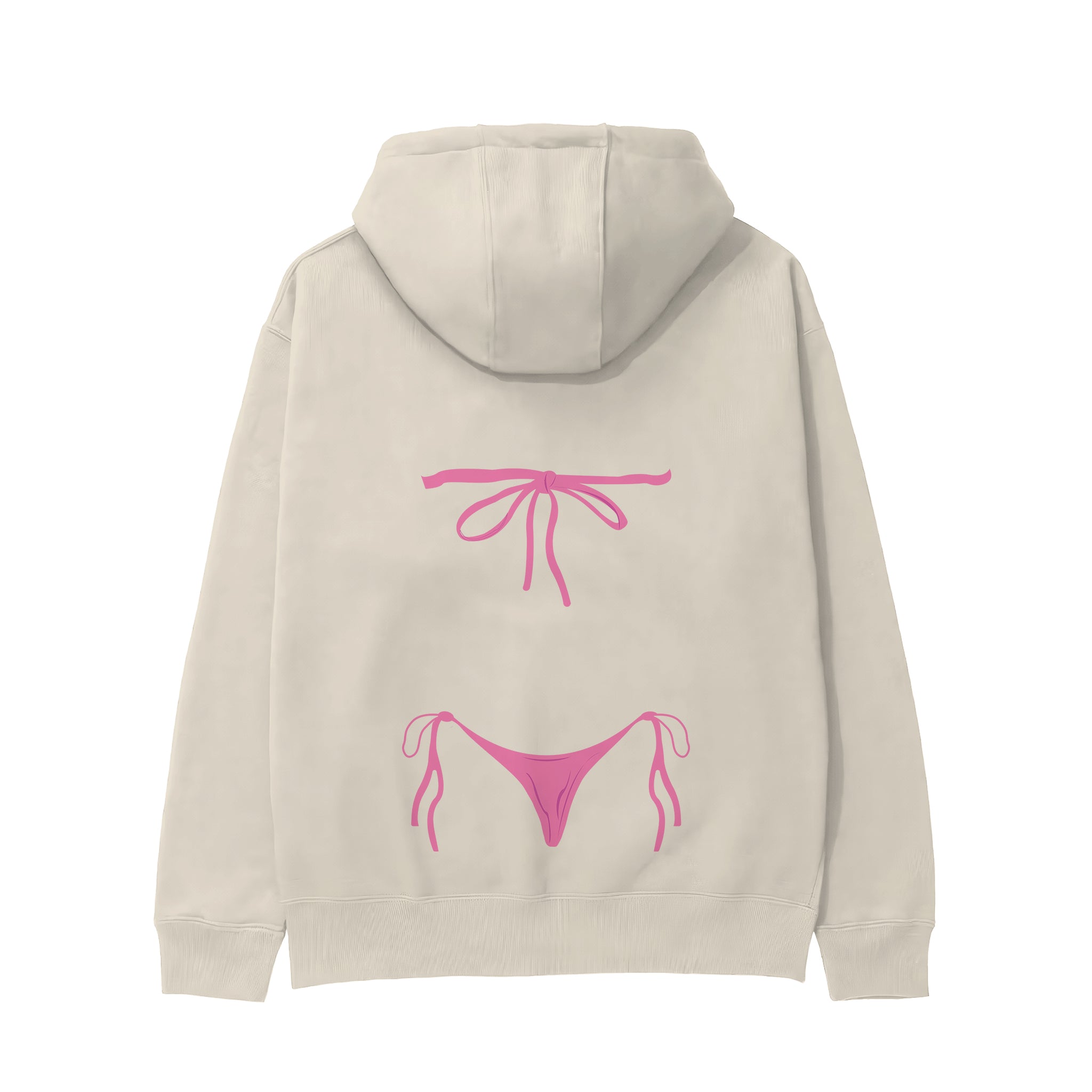 Pink Bikini Hoodie - Krem - arka görünüm
