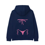 Pink Bikini Hoodie - Lacivert - arka görünüm