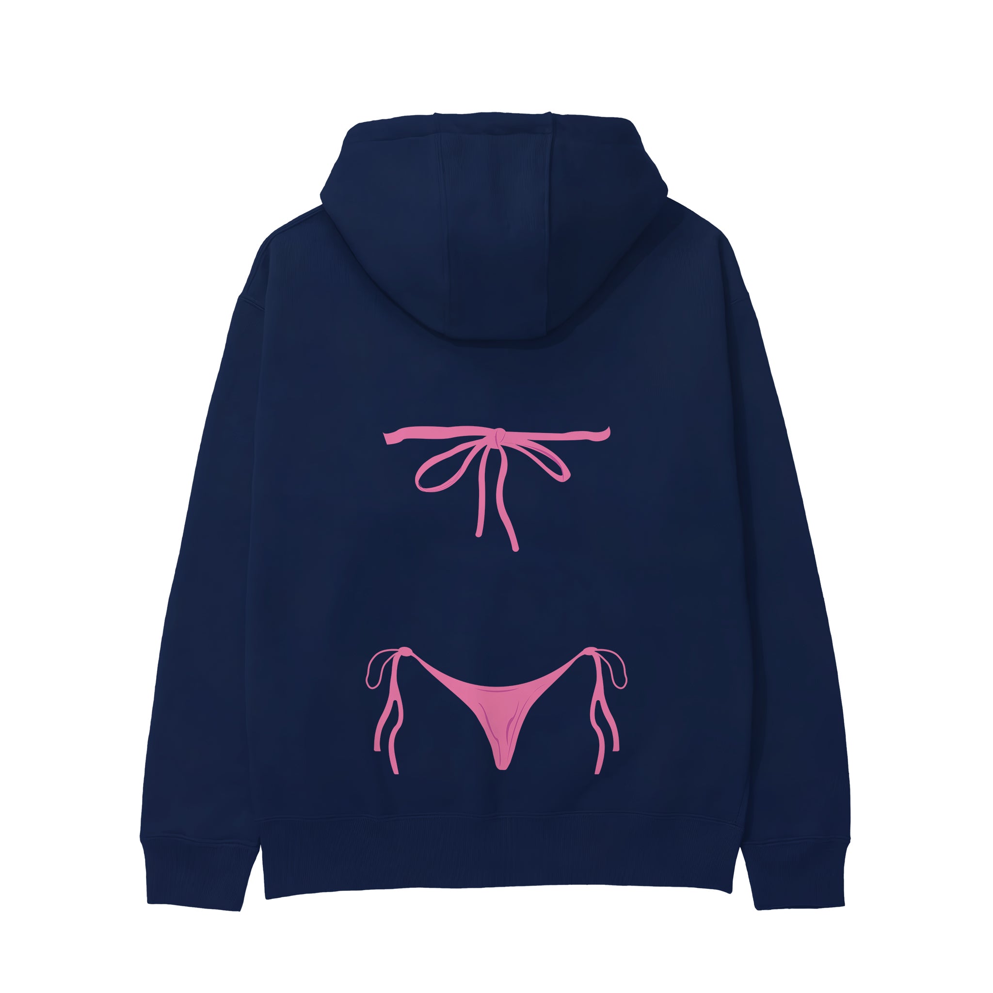 Pink Bikini Hoodie - Lacivert - arka görünüm