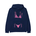 Pink Bikini Hoodie - Lacivert - ön görünüm