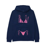 Pink Bikini Hoodie - Lacivert - ön görünüm