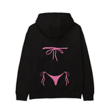 Pink Bikini Hoodie - Siyah - arka görünüm