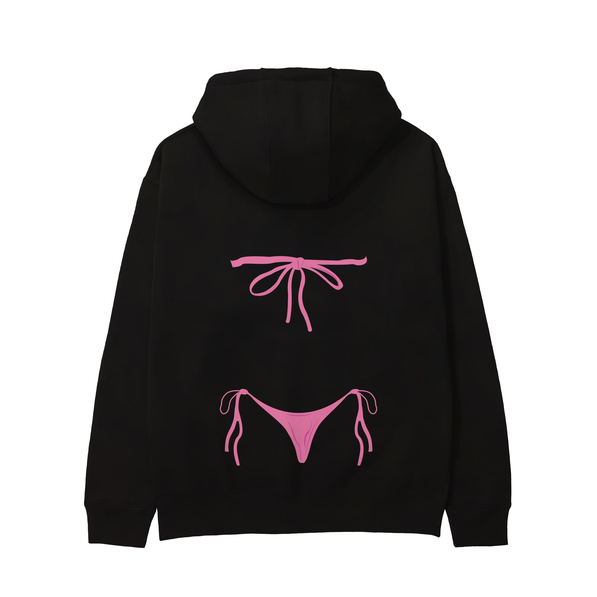 Pink Bikini Hoodie - Siyah - arka görünüm