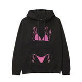 Pink Bikini Hoodie - Siyah - ön görünüm