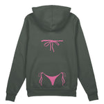Pink Bikini Oversize Hoodie - Antrasit - arka görünüm