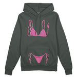 Pink Bikini Oversize Hoodie - Antrasit - ön görünüm
