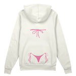 Pink Bikini Oversize Hoodie - Beyaz - arka görünüm