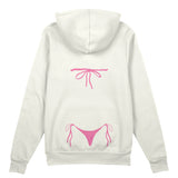 Pink Bikini Oversize Hoodie - Beyaz - arka görünüm