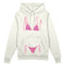 Pink Bikini Oversize Hoodie - Beyaz - ön görünüm