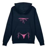 Pink Bikini Oversize Hoodie - Lacivert - arka görünüm