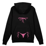 Pink Bikini Oversize Hoodie - Siyah - arka görünüm
