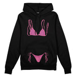 Pink Bikini Oversize Hoodie - Siyah - ön görünüm