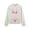 Pink Bikini Oversize Sweatshirt - Beyaz - ön görünüm