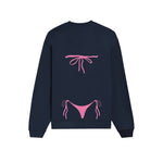 Pink Bikini Oversize Sweatshirt - Lacivert - arka görünüm