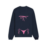 Pink Bikini Oversize Sweatshirt - Lacivert - arka görünüm