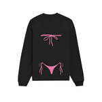 Pink Bikini Oversize Sweatshirt - Siyah - arka görünüm