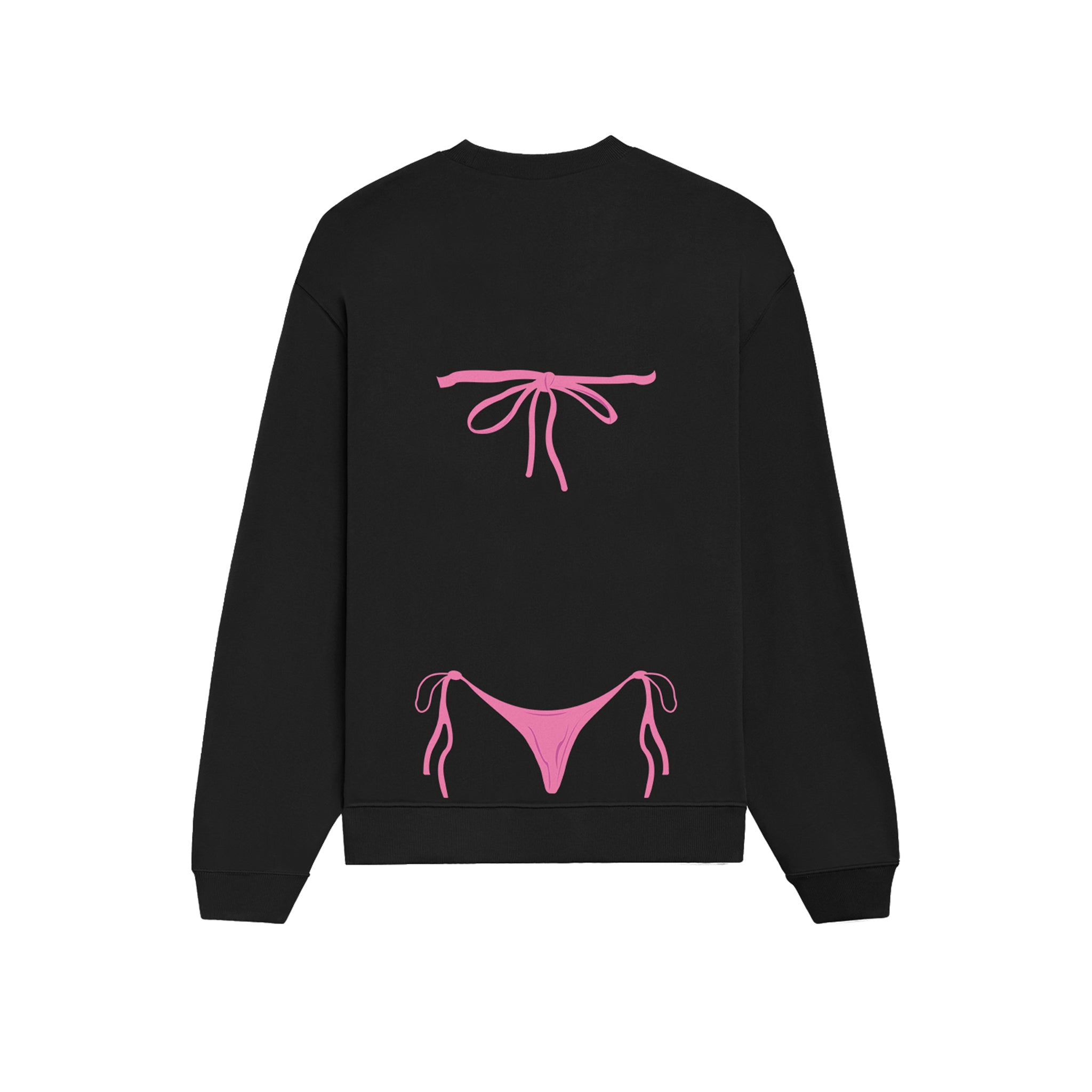Pink Bikini Oversize Sweatshirt - Siyah - arka görünüm