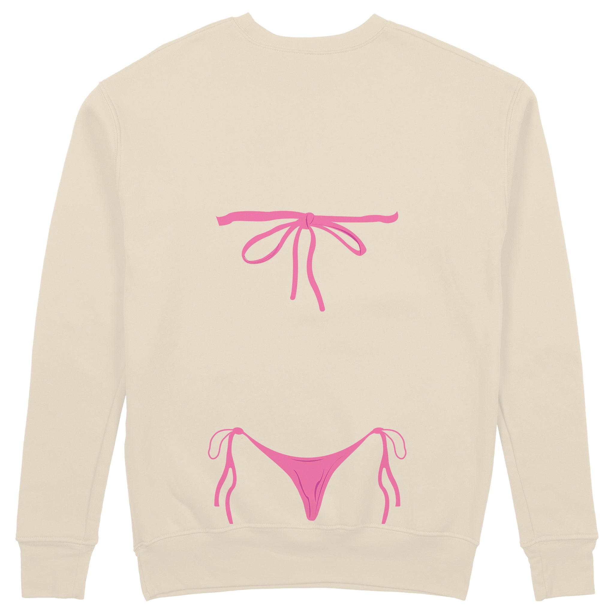 Pink Bikini Sweatshirt - Bej - arka görünüm