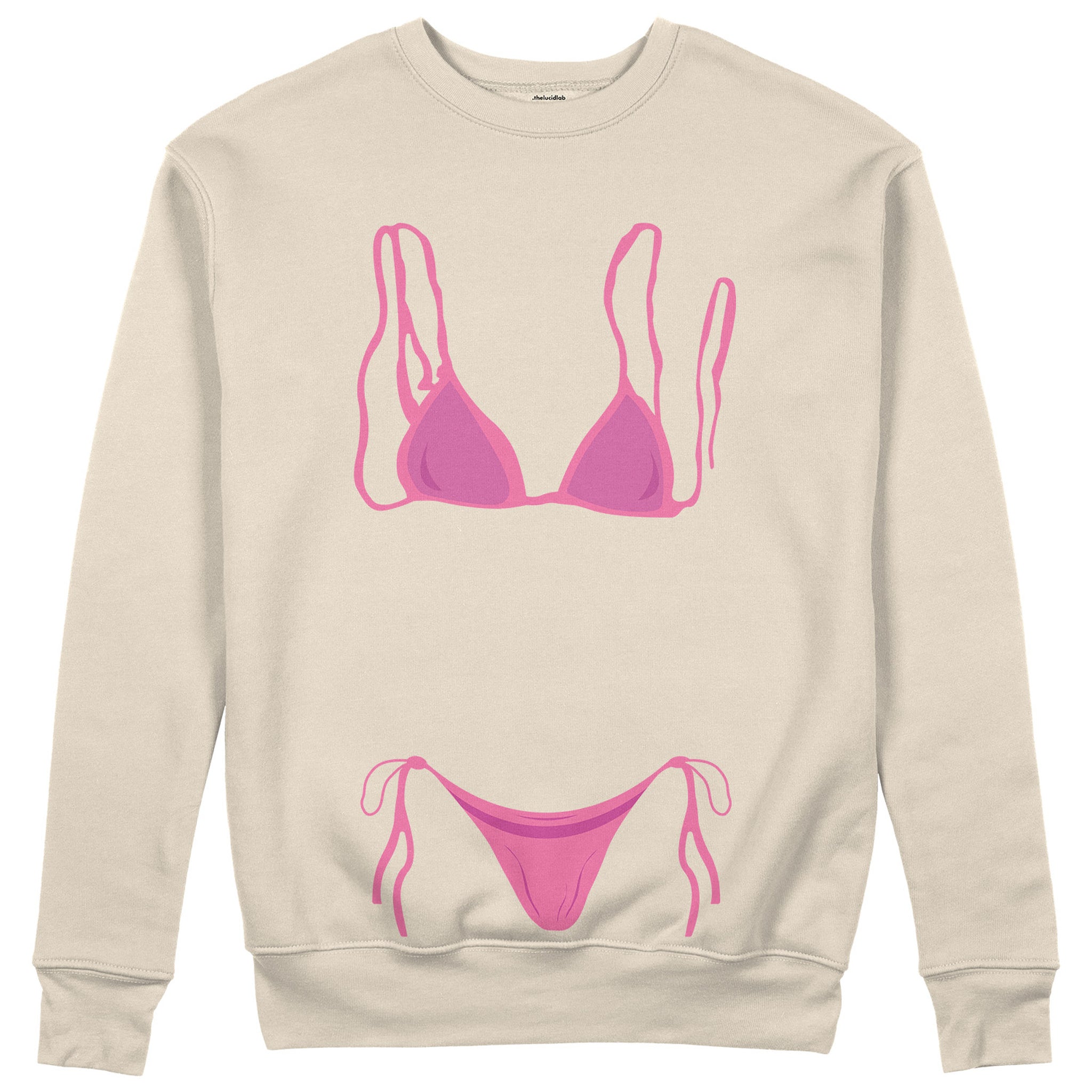 Pink Bikini Sweatshirt - Bej - ön görünüm