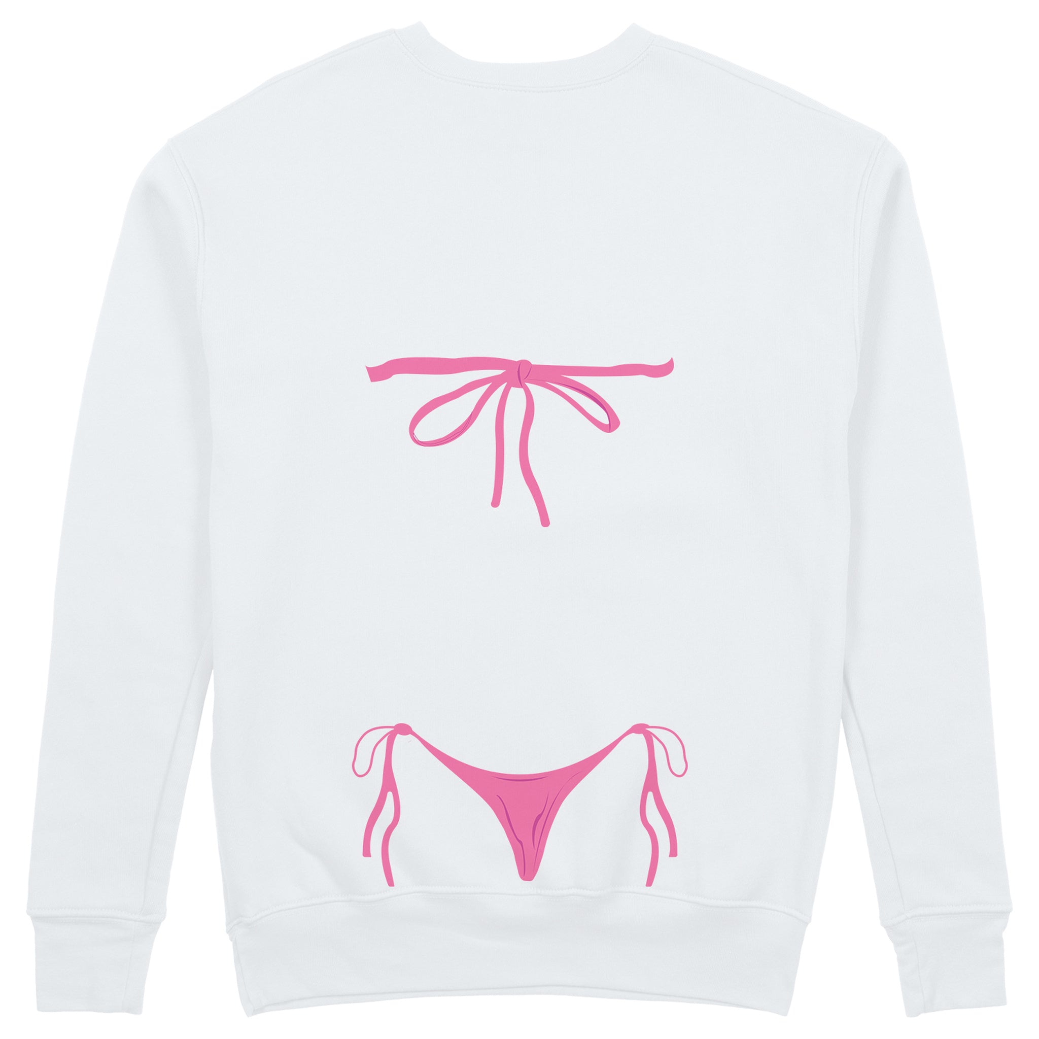 Pink Bikini Sweatshirt - Beyaz - arka görünüm