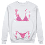 Pink Bikini Sweatshirt - Beyaz - ön görünüm