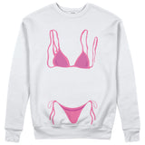 Pink Bikini Sweatshirt - Beyaz - ön görünüm