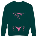 Pink Bikini Sweatshirt - Koyu Yeşil - arka görünüm