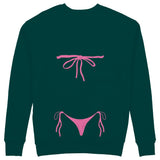 Pink Bikini Sweatshirt - Koyu Yeşil - arka görünüm