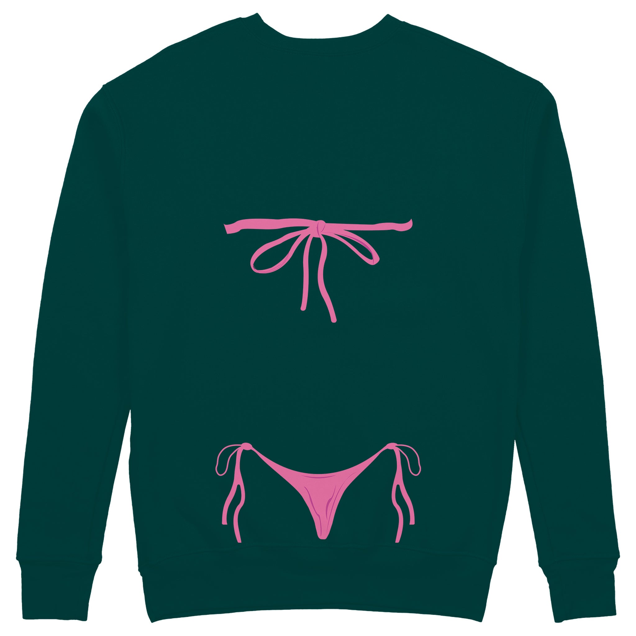 Pink Bikini Sweatshirt - Koyu Yeşil - arka görünüm