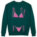 Pink Bikini Sweatshirt - Koyu Yeşil - ön görünüm