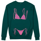 Pink Bikini Sweatshirt - Koyu Yeşil - ön görünüm