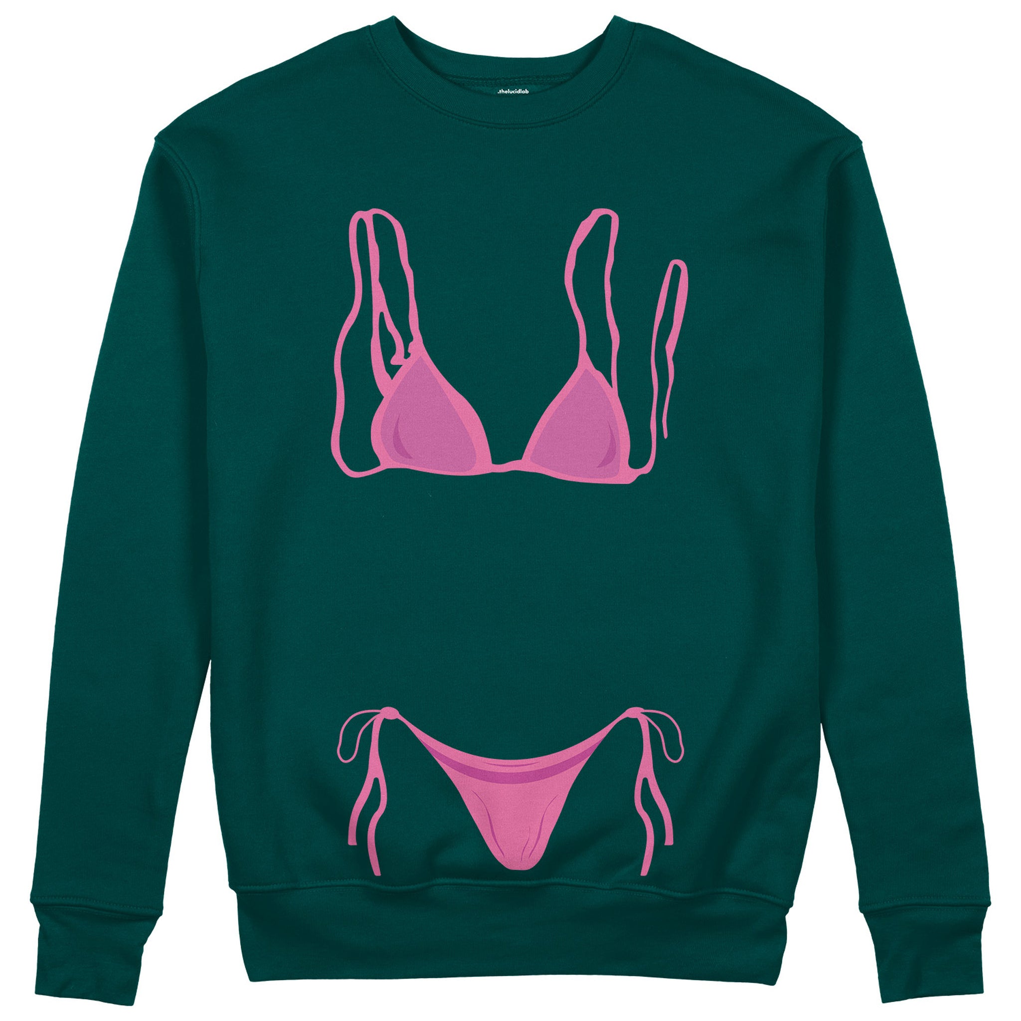 Pink Bikini Sweatshirt - Koyu Yeşil - ön görünüm