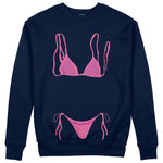 Pink Bikini Sweatshirt - Lacivert - ön görünüm