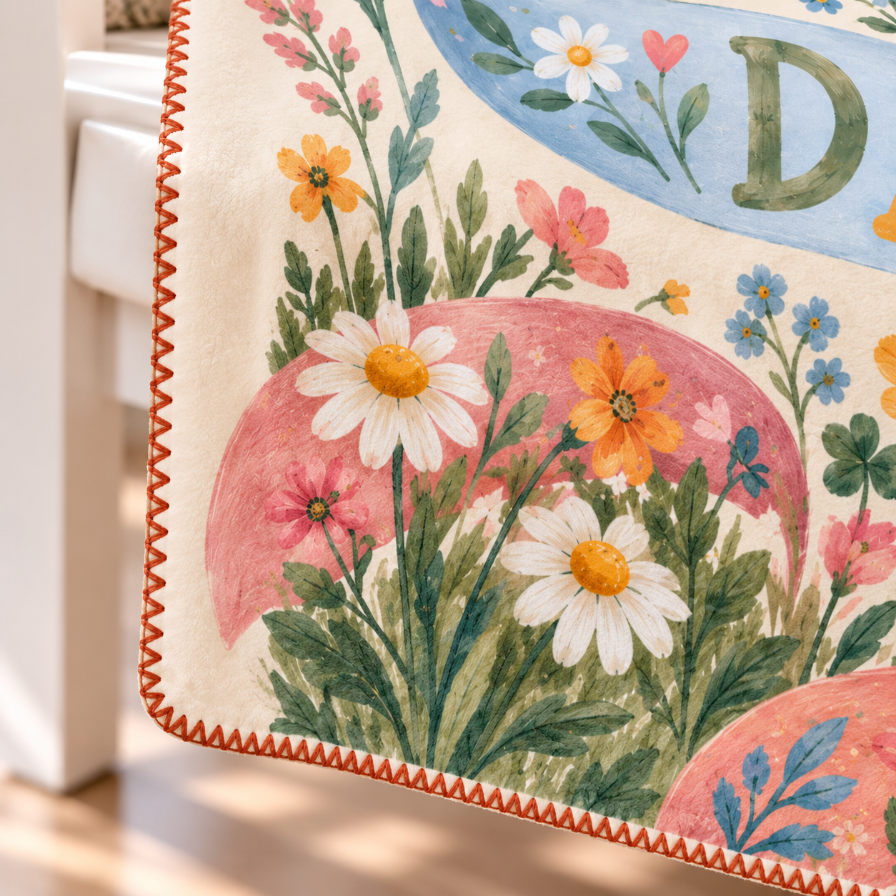 Playful Path Polar Bebek Battaniyesi — Kenar ve dikiş detayı