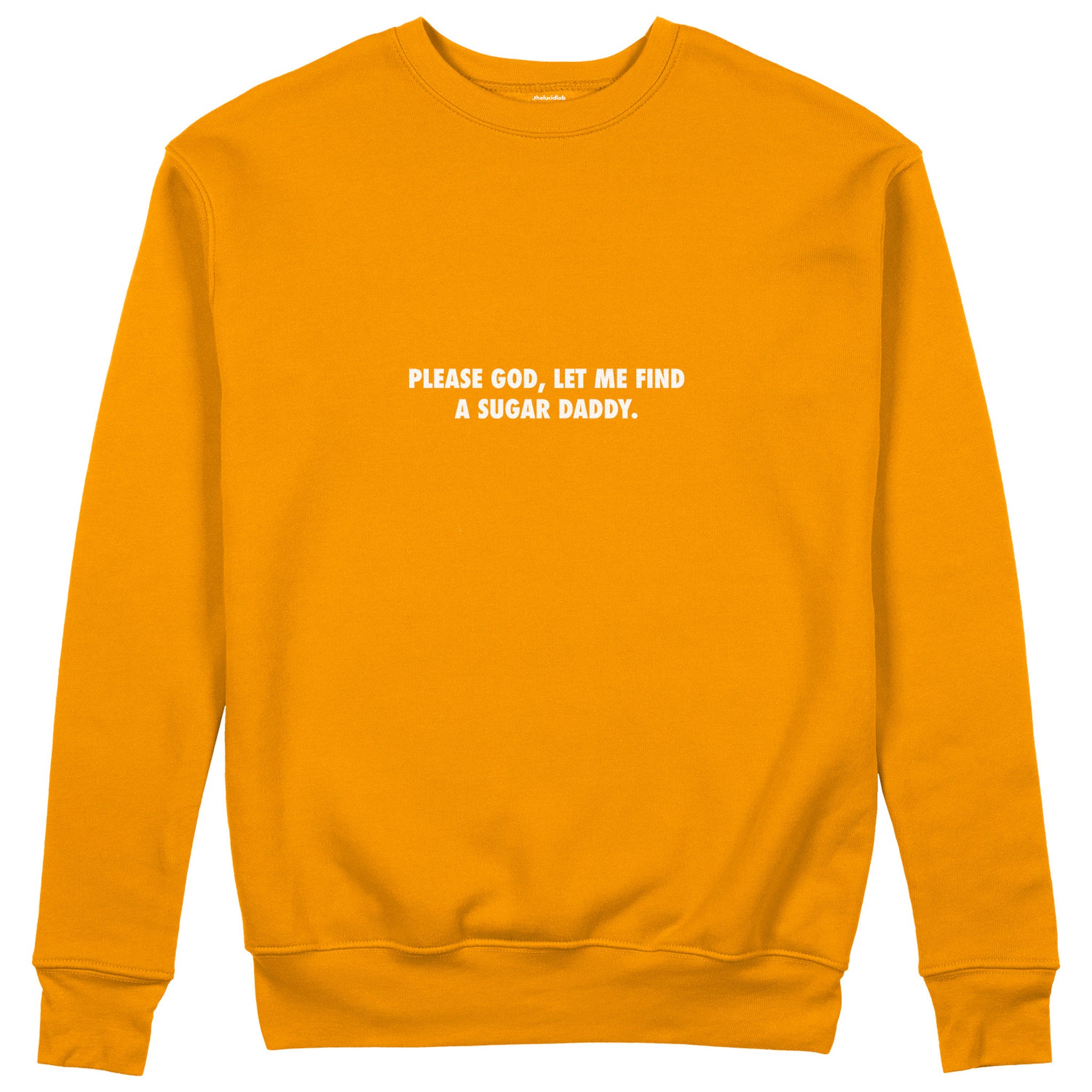 Please God Let Me Find A Sugar Daddy Sweatshirt - Turuncu - ön görünüm