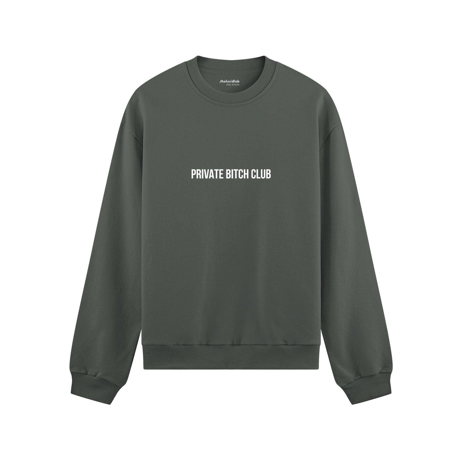 Private Bitch Club Oversize Sweatshirt - Antrasit - ön görünüm