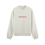 Private Bitch Club Oversize Sweatshirt - Beyaz - ön görünüm