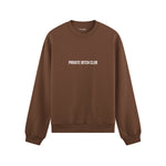 Private Bitch Club Oversize Sweatshirt - Kahverengi - ön görünüm