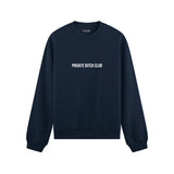 Private Bitch Club Oversize Sweatshirt - Lacivert - ön görünüm