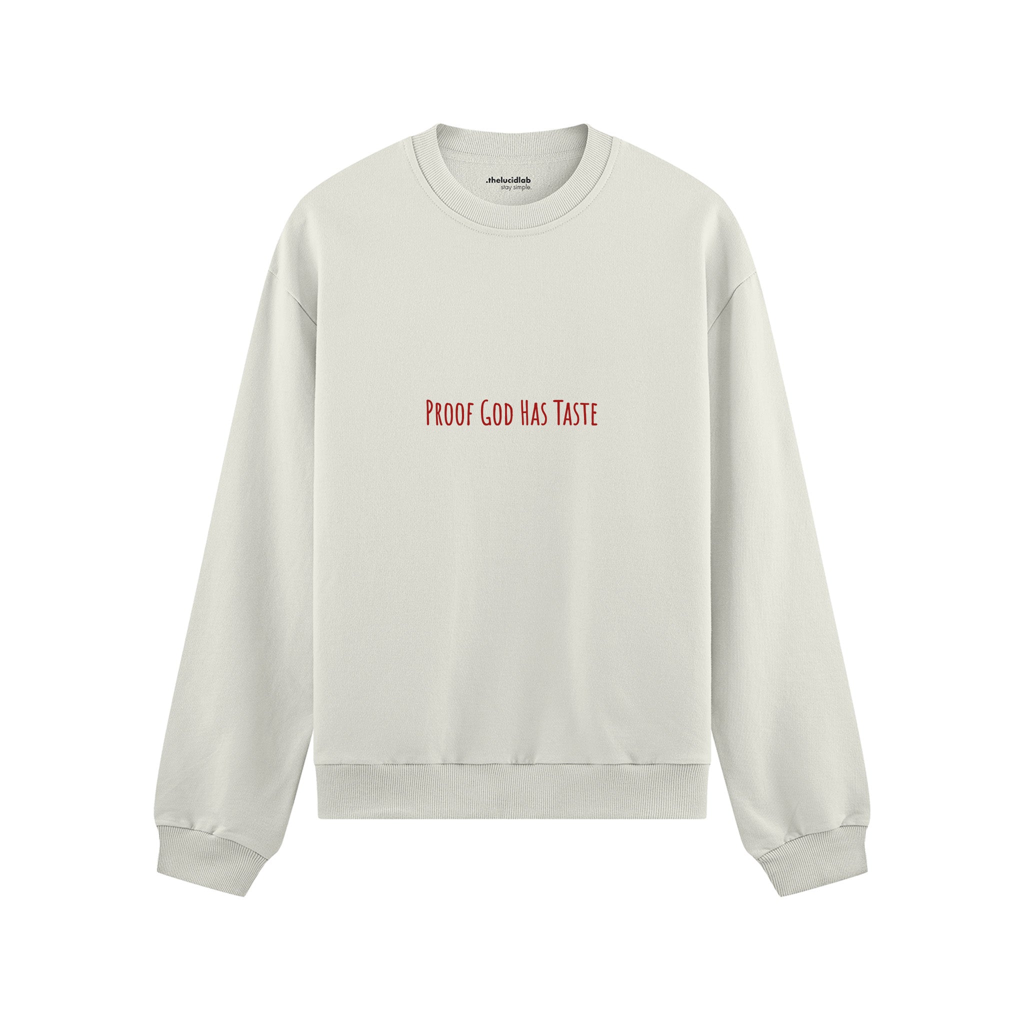 Proof God Has Taste Oversize Sweatshirt - Beyaz - ön görünüm