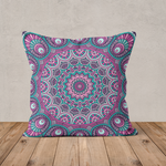 Purple Mandala - Mor Mandala Çift Taraflı Kırlent Kılıfı 2 Adet