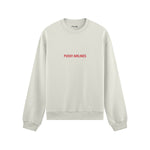 Pussy Airlines Oversize Sweatshirt - Beyaz - ön görünüm