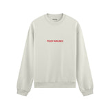 Pussy Airlines Oversize Sweatshirt - Beyaz - ön görünüm