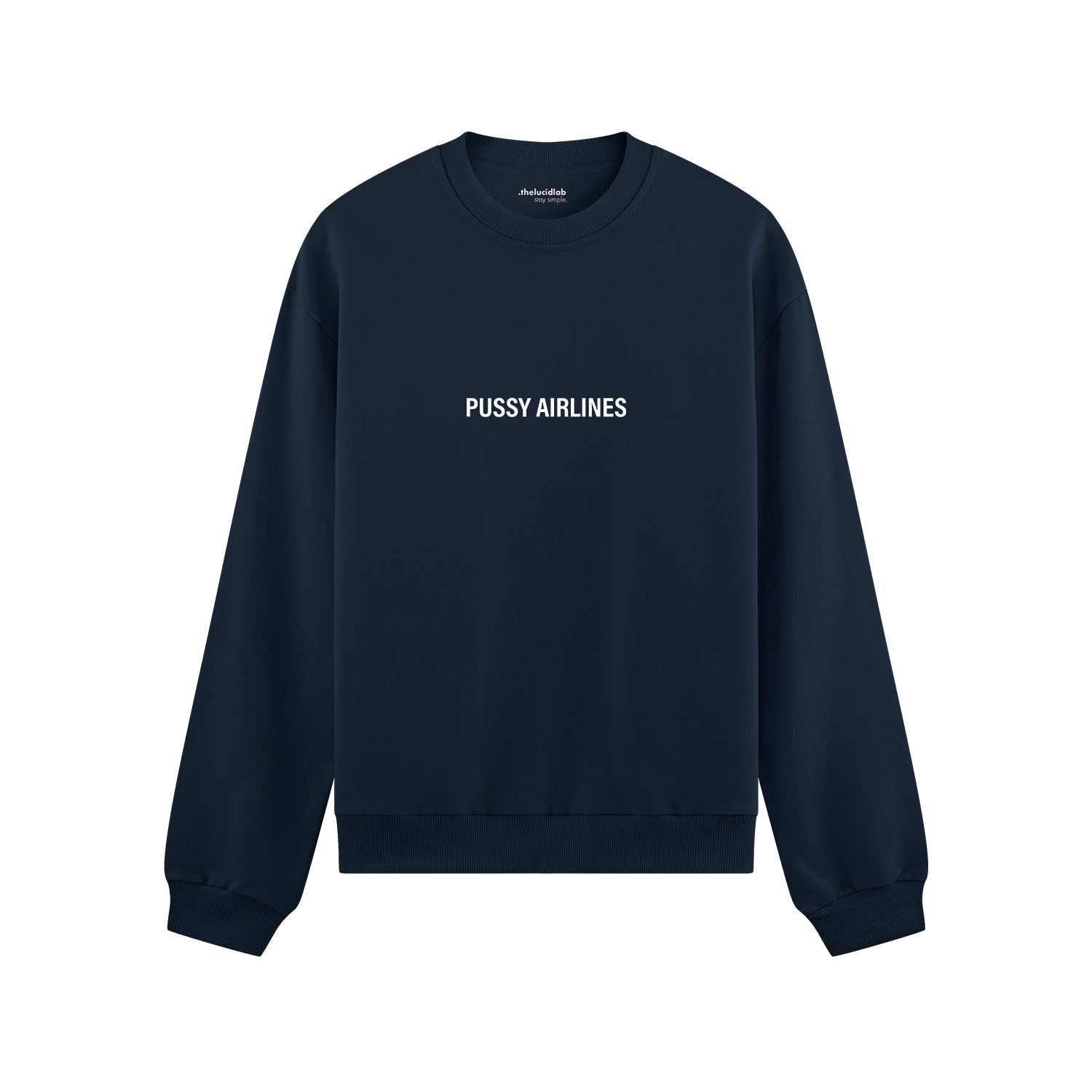 Pussy Airlines Oversize Sweatshirt - Lacivert - ön görünüm