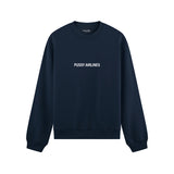 Pussy Airlines Oversize Sweatshirt - Lacivert - ön görünüm