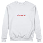 Pussy Airlines Sweatshirt - Beyaz - ön görünüm