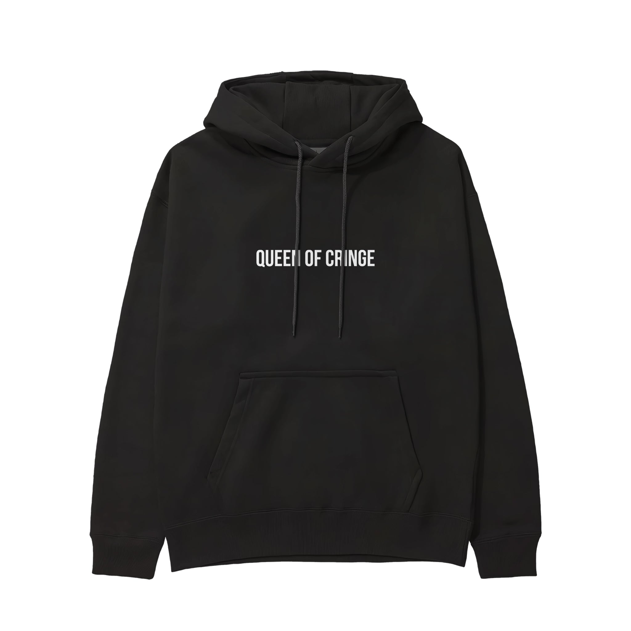 Queen Of Cringe Hoodie - Siyah - ön görünüm