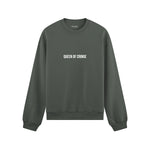 Queen Of Cringe Oversize Sweatshirt - Antrasit - ön görünüm