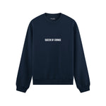 Queen Of Cringe Oversize Sweatshirt - Lacivert - ön görünüm