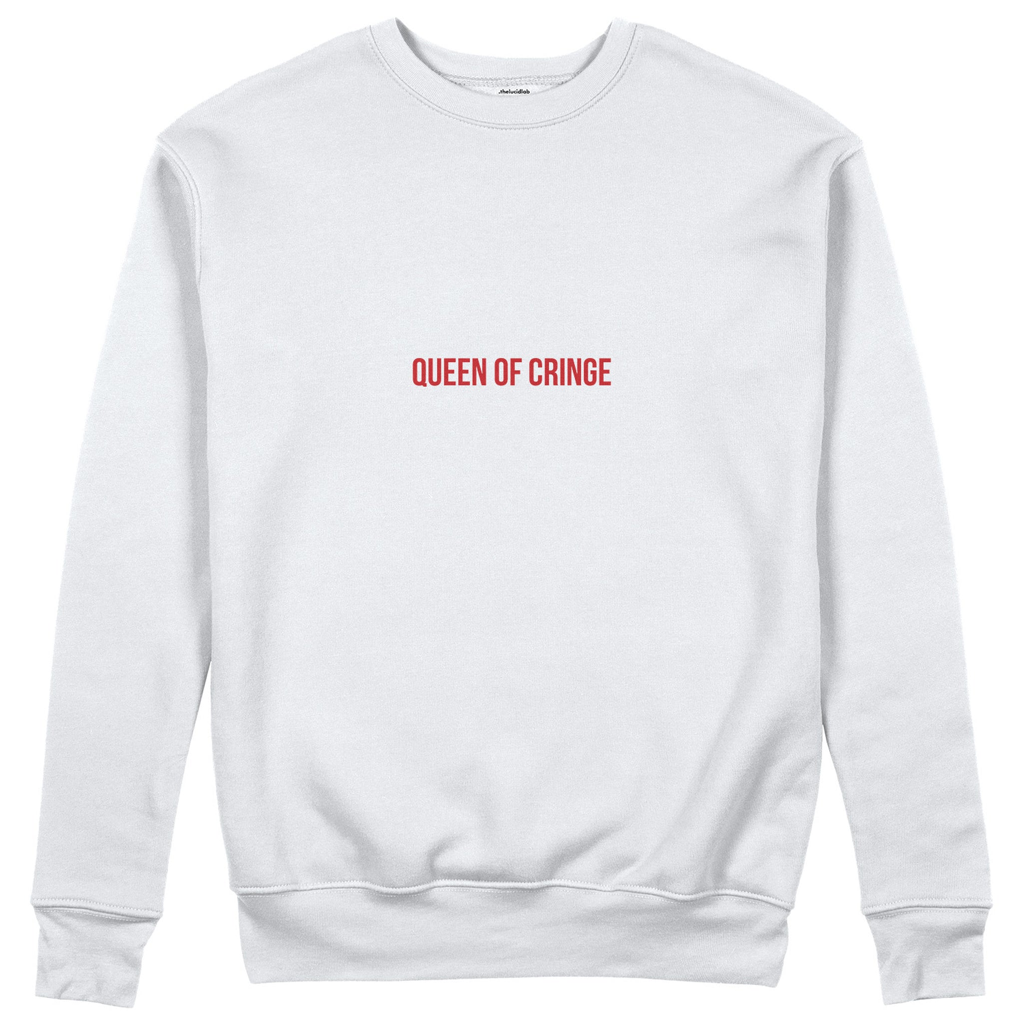 Queen Of Cringe Sweatshirt - Beyaz - ön görünüm